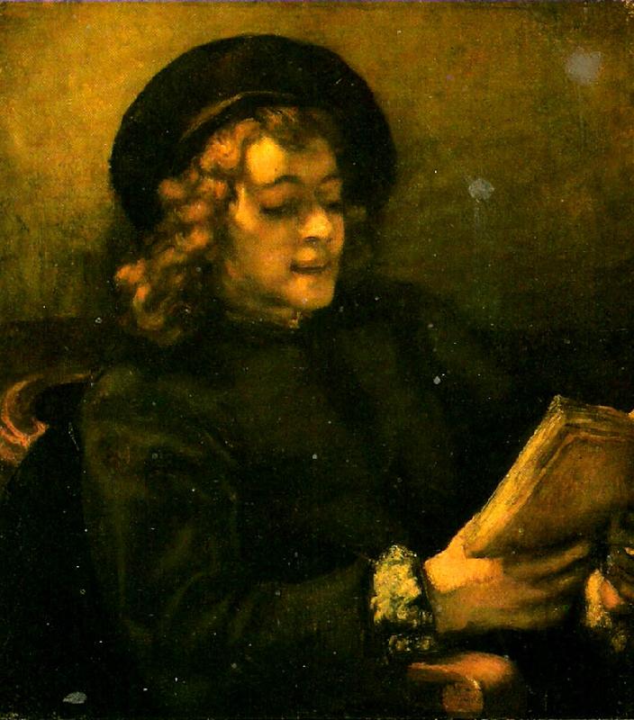 Rembrandt van rijn portratt av titus Sweden oil painting art